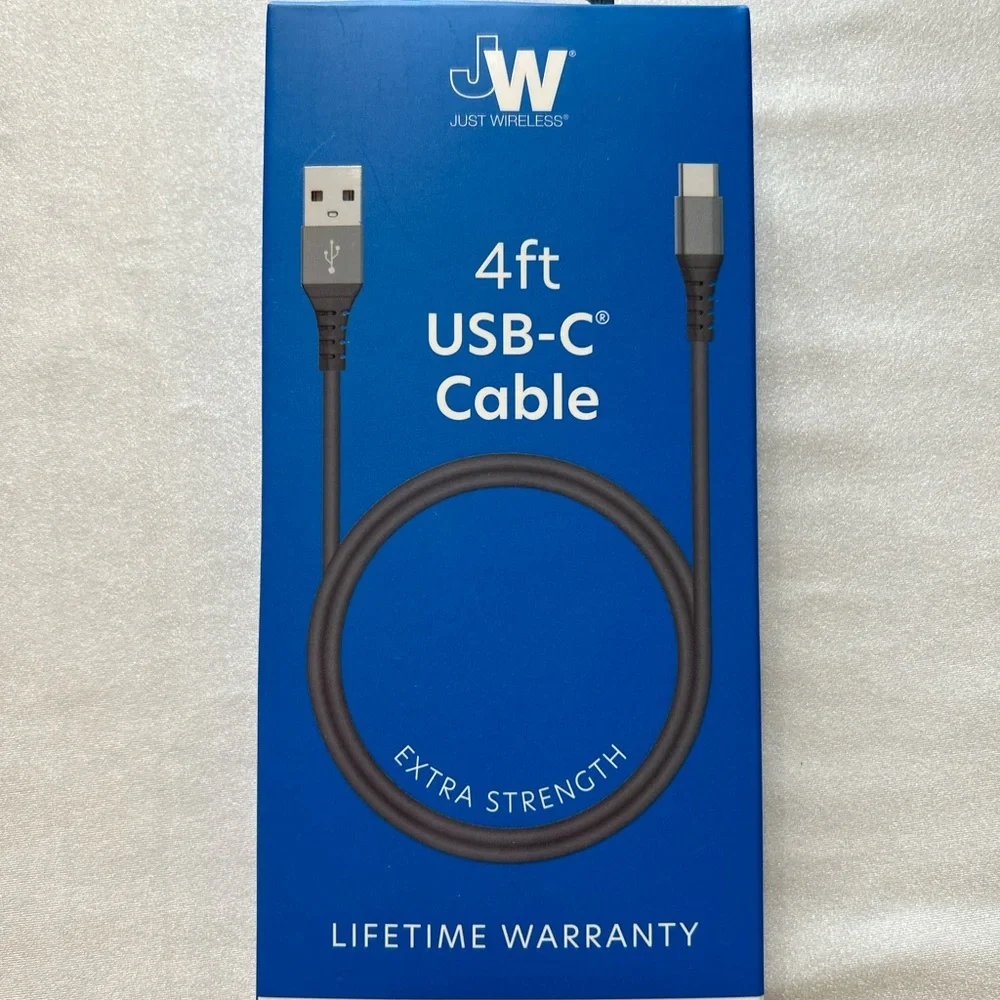 New 4 footISB-C Cable for Androids Just Wireless Lifetime Warranty NIB
